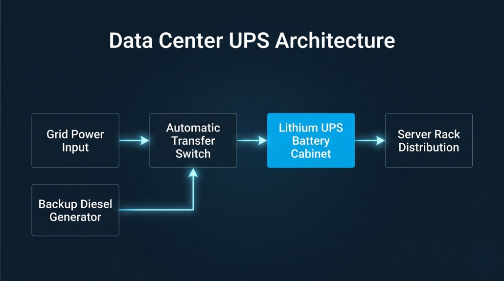 Data Center UPS Architecture for leoch lithium america