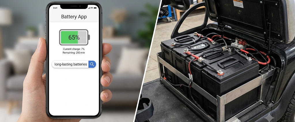 Hero Image to present the battery app monitoring the lithium batteries