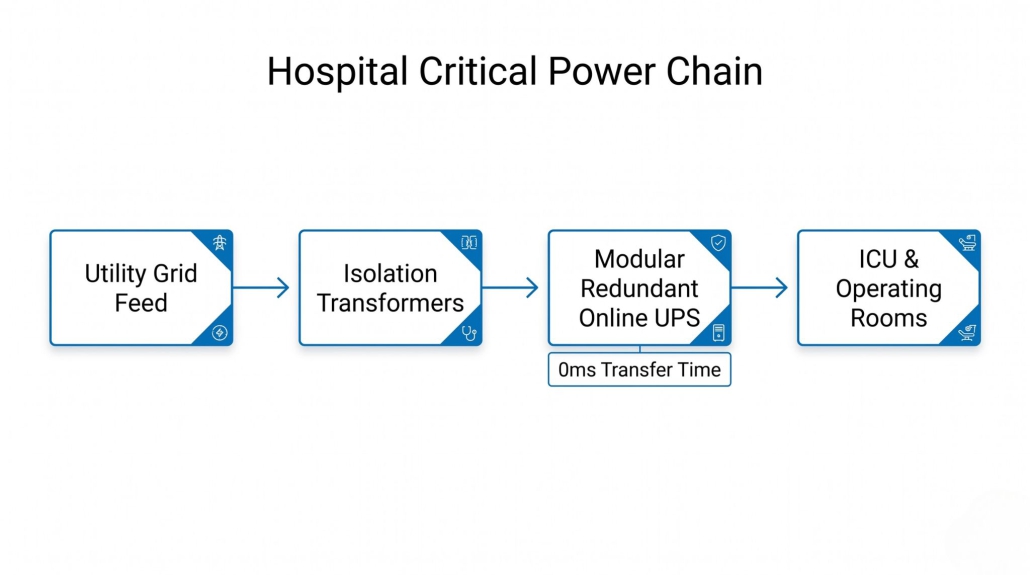 Hospital Critical Power Chain for leoch lithium america