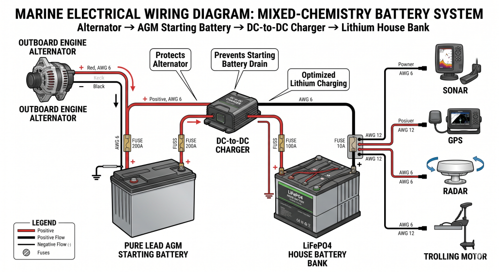 Mixed-Chemistry Marine Wiring Diagram