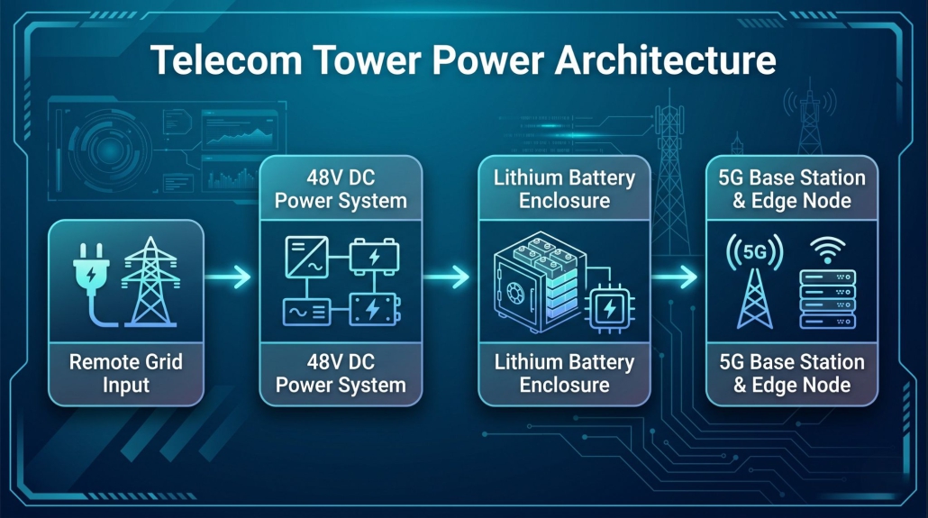Telecom Tower Power Architecture for leoch lithium america