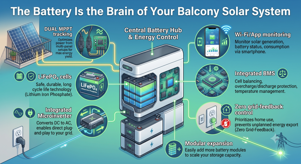 The Battery Is the Brain of Your Balcony Solar System Presenting A Battery-First Architecture