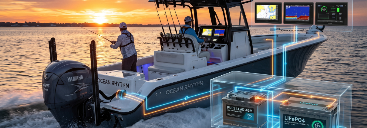 The featured image shows modern offshore fishing boat at sunrise