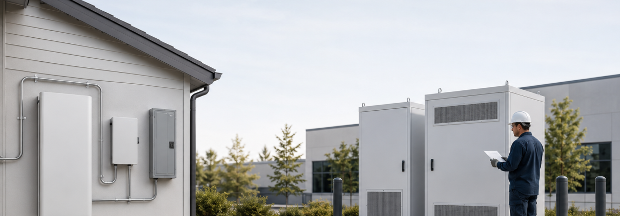 Residential and commercial lithium battery energy storage systems installed for different use cases