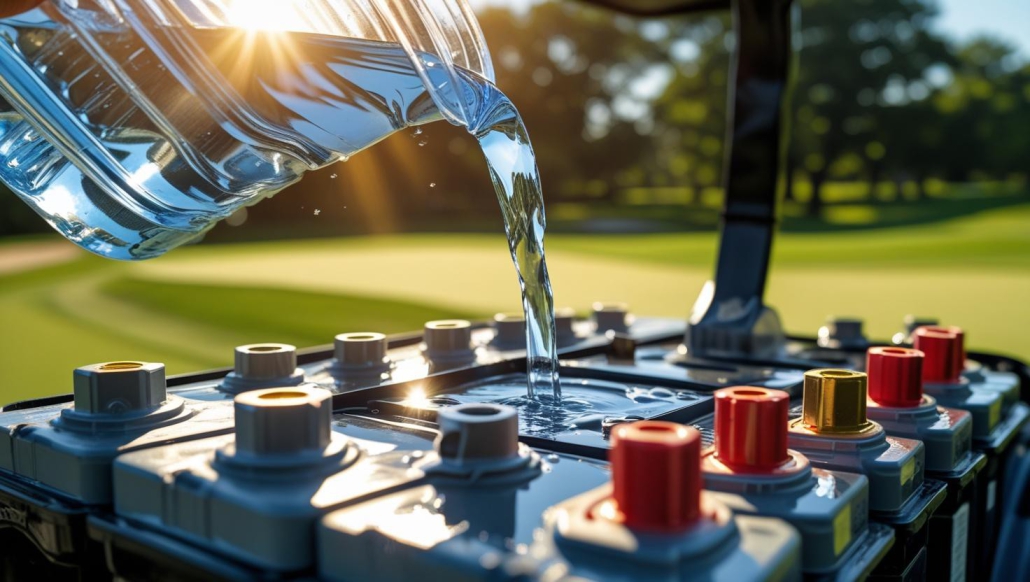 what kind of water for golf cart batteries