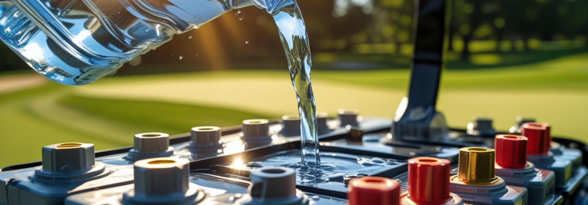 what kind of water for golf cart batteries